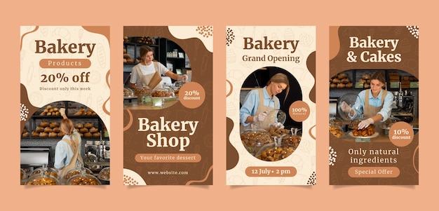 delicious bakery products instagram stories