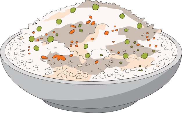 Delicious biryani in a bowl