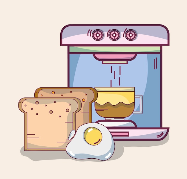 Vector delicious breakfast cartoons