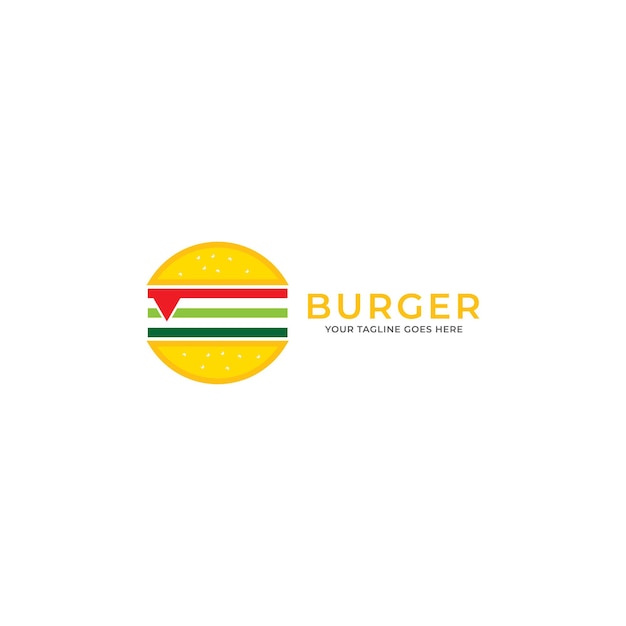 Delicious burgers flat icons logos or stickers for designs menus websites promotional items