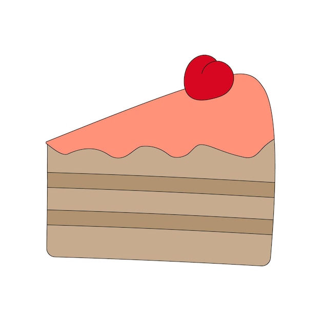 美味しいケーキのスライス