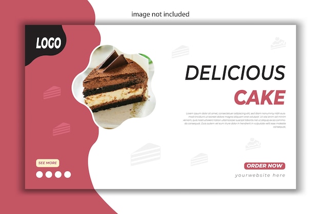 Delicious cake social media post banner template