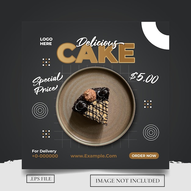 Delicious Cake Social Media Template