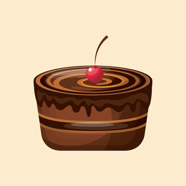 delicious cake sweet icon