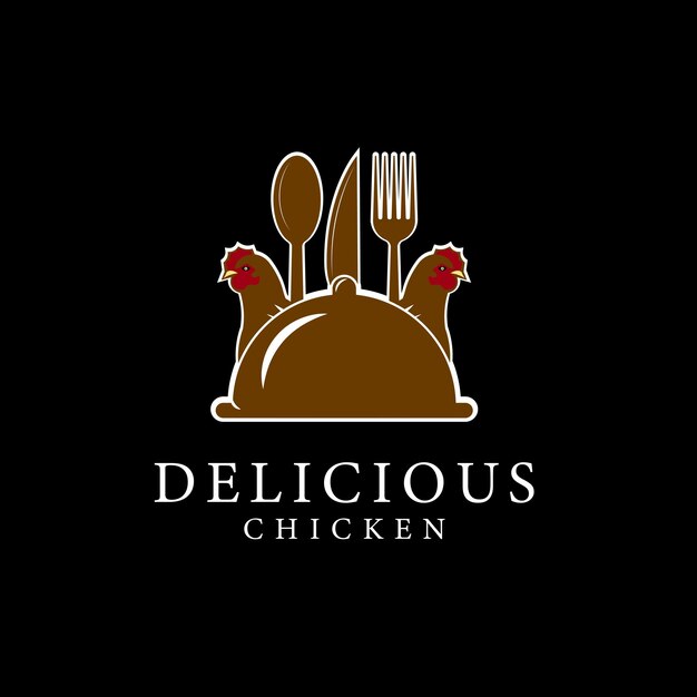 Дизайн логотипа в стиле DELICIOUS CHICKEN