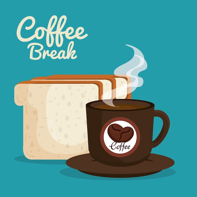 Vector delicious coffee break icon