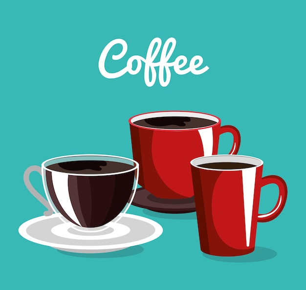 Delicious coffee cup isolated icon