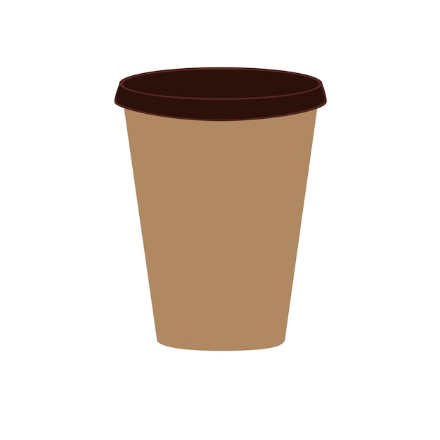 Вкусный кофейный бумажный стаканчик значок дизайн векторной иллюстрации напитка