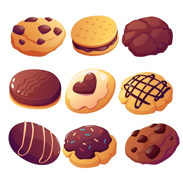 Vector delicious cookies illustration