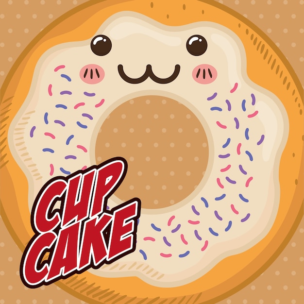 Delicious cupcake dessert icon 