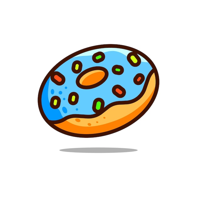 Delicious and cute doughnut vector cartoon