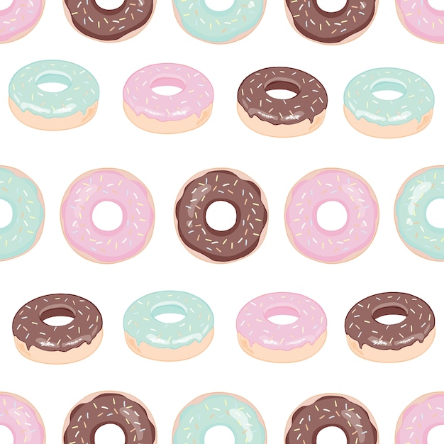 Delicious desserts seamless pattern.