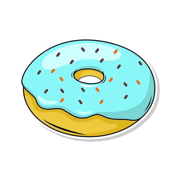 Vector delicious donut vector hand draw illustration