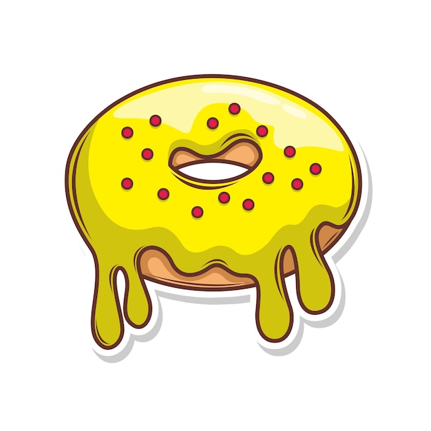 Delicious donut vector hand tekenen illustratie