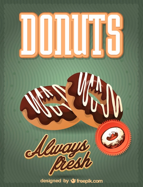 Delicious donuts with chocolate