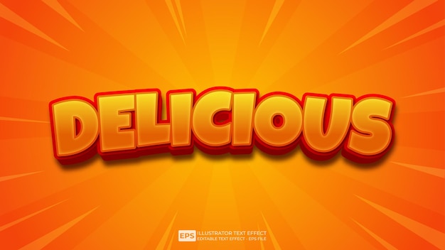 Delicious editable 3D text effect font