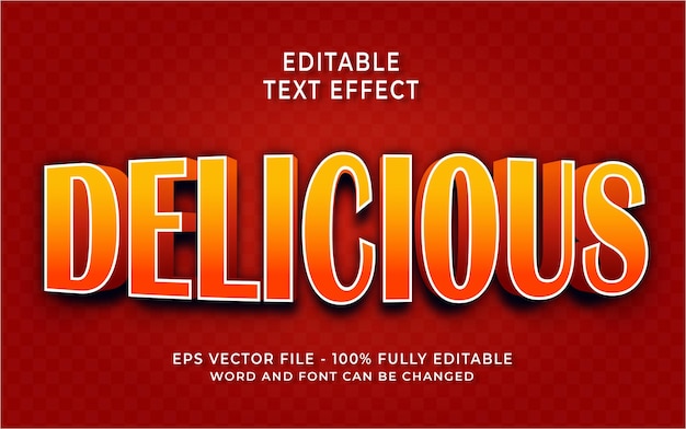 Delicious editable text effect