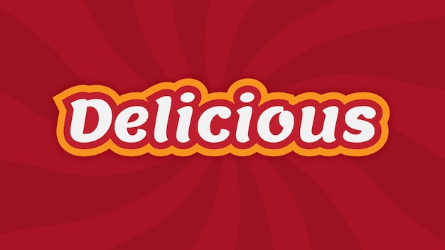 Delicious editable text effect