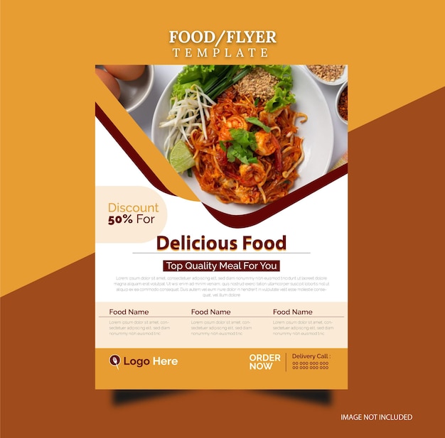 Delicious fast food flyer template