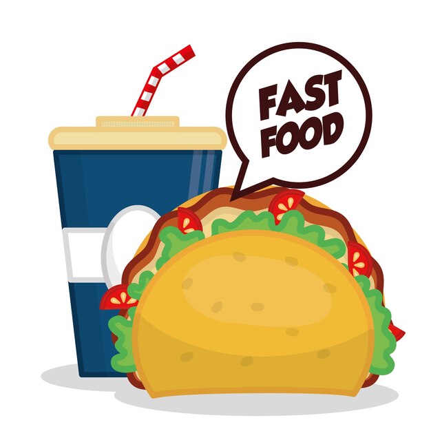 Vector delicious fast food graphic design