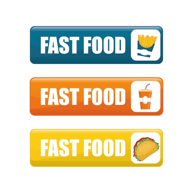 Delicious fast food graphic design