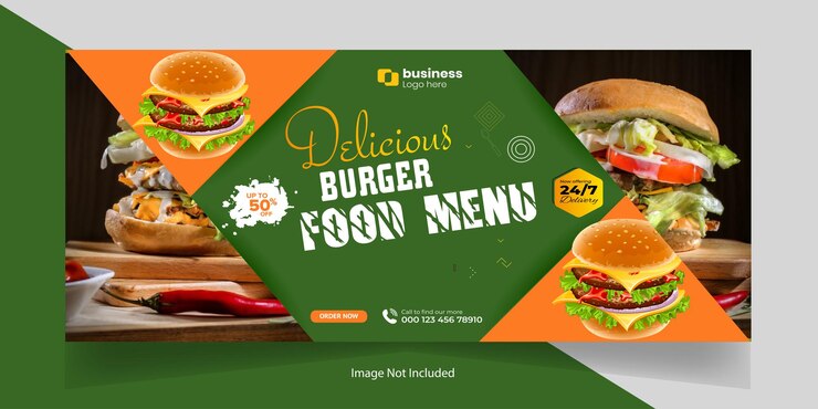 वेक्टर delicious fast food pizza banner with social media cover post restaurant discount food banner