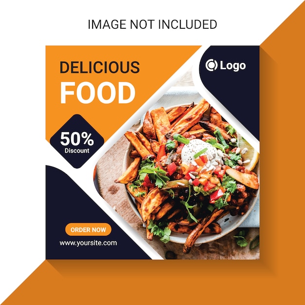 Vector delicious food and restaurant food social media insta post