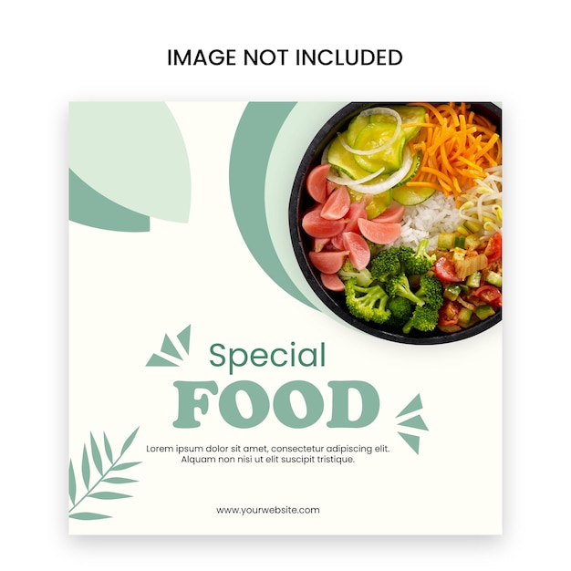 delicious food social media post template