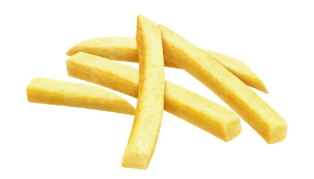 フレンチポテト (French fries) は黄色いポテトと白いポテットを組み合わせて作られています