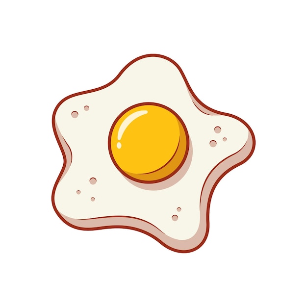 Delicious Fried Egg Vector Illustration Cartoon Icon