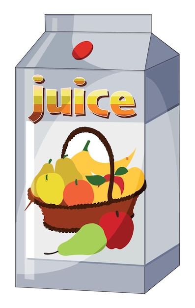 Delicious fruit juice in a packet