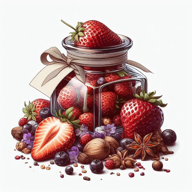 Vector delicious fruity fruit juicy fresh red strawberry strawberries vector art illustration avatar icon