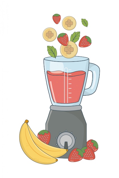 Vector delicious healthy smoothie cartoon