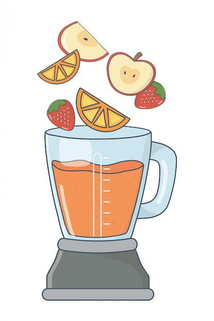 Vector delicious healthy smoothie cartoon