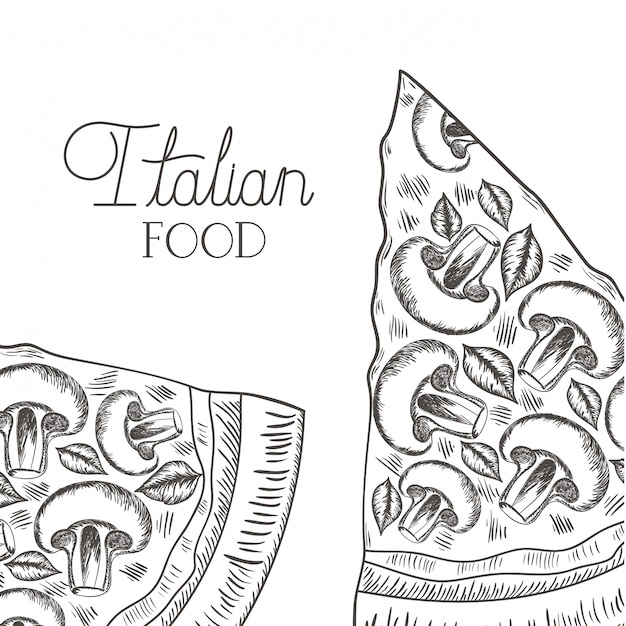 Vector delicious italian pizza isolated icon