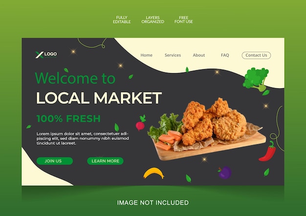 Delicious Latin food landing page template