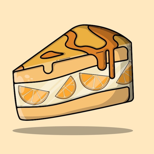 おいしいレモン ケーキ ケーキのイラスト デザート ベクトル