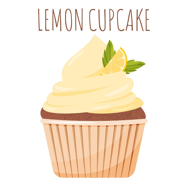 Delicious lemon cupcake