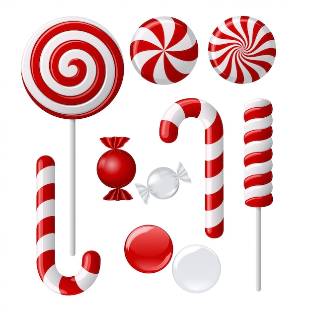 Vector delicious lollipop collection