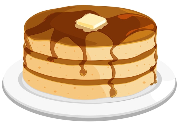 접시에 아침 식사를 위한 맛있어 보이는 팬케이크