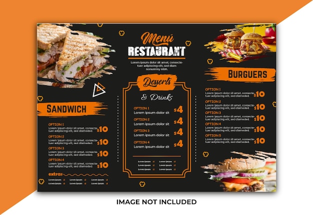 Delicious menu food social media promotion and banner post design template