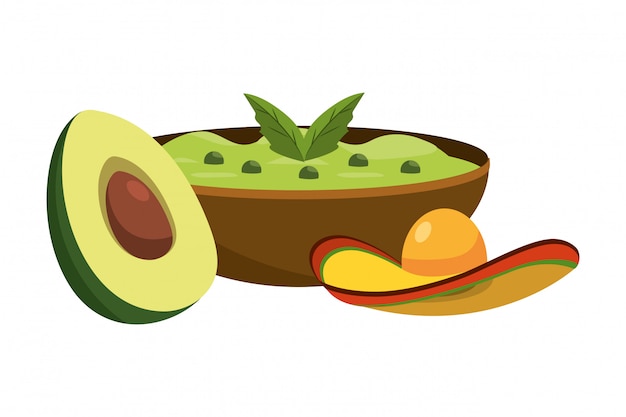 Vector delicious mexican food cartoon