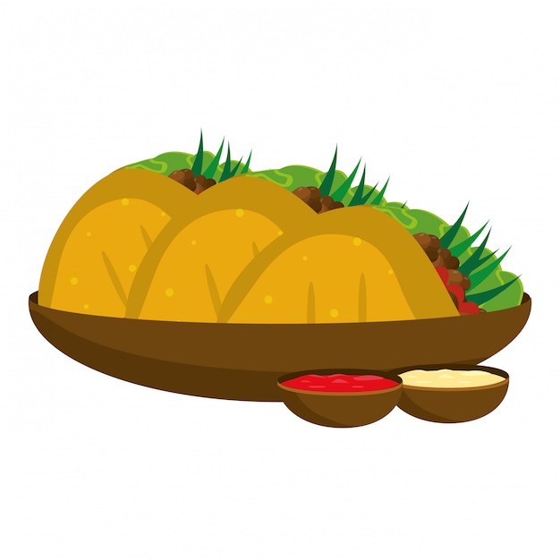 Vector delicious mexican food cartoon