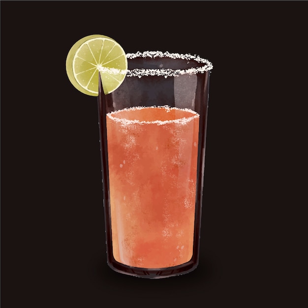 Vector delicious michelada drink illustration