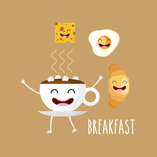 Vector delicious and nutritive breakfast character