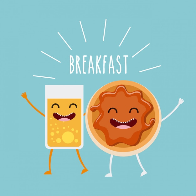 Vector delicious and nutritive breakfast character