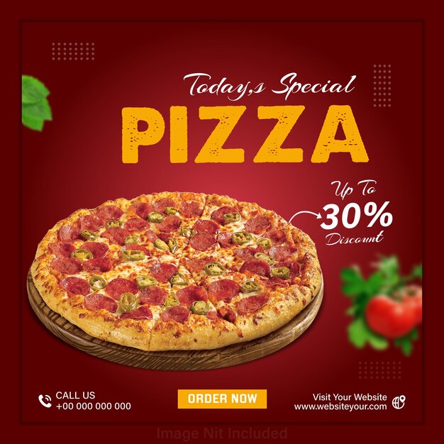 Delicious Pizza Food Poster