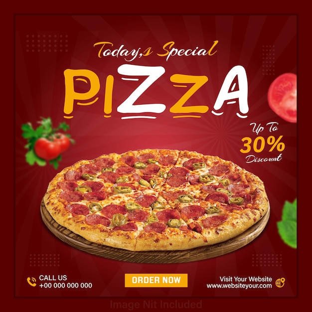 Delicious Pizza Food Poster