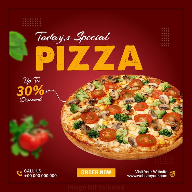 Delicious Pizza Food Poster