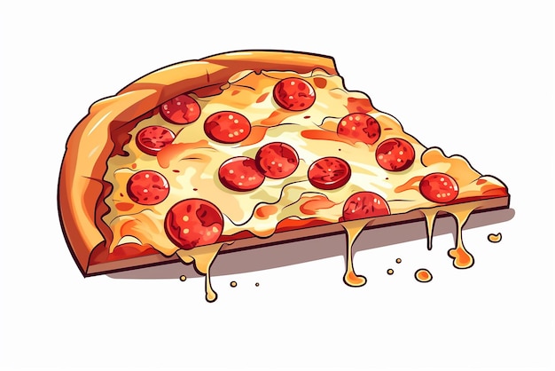 Vettore deliciosa illustrazione vettoriale di pizza perfetta per immagini culinarie professionali